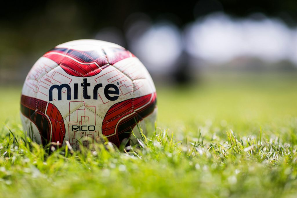 Mitre football on grass